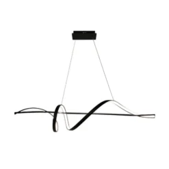 Lámpara colgante LED Sash, metal, negro, 4000 K