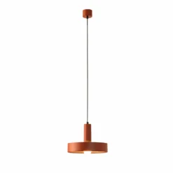 Lámpara colgante LEDS-C4 Keops 1, terracota mate, Ø 28 cm, aluminio