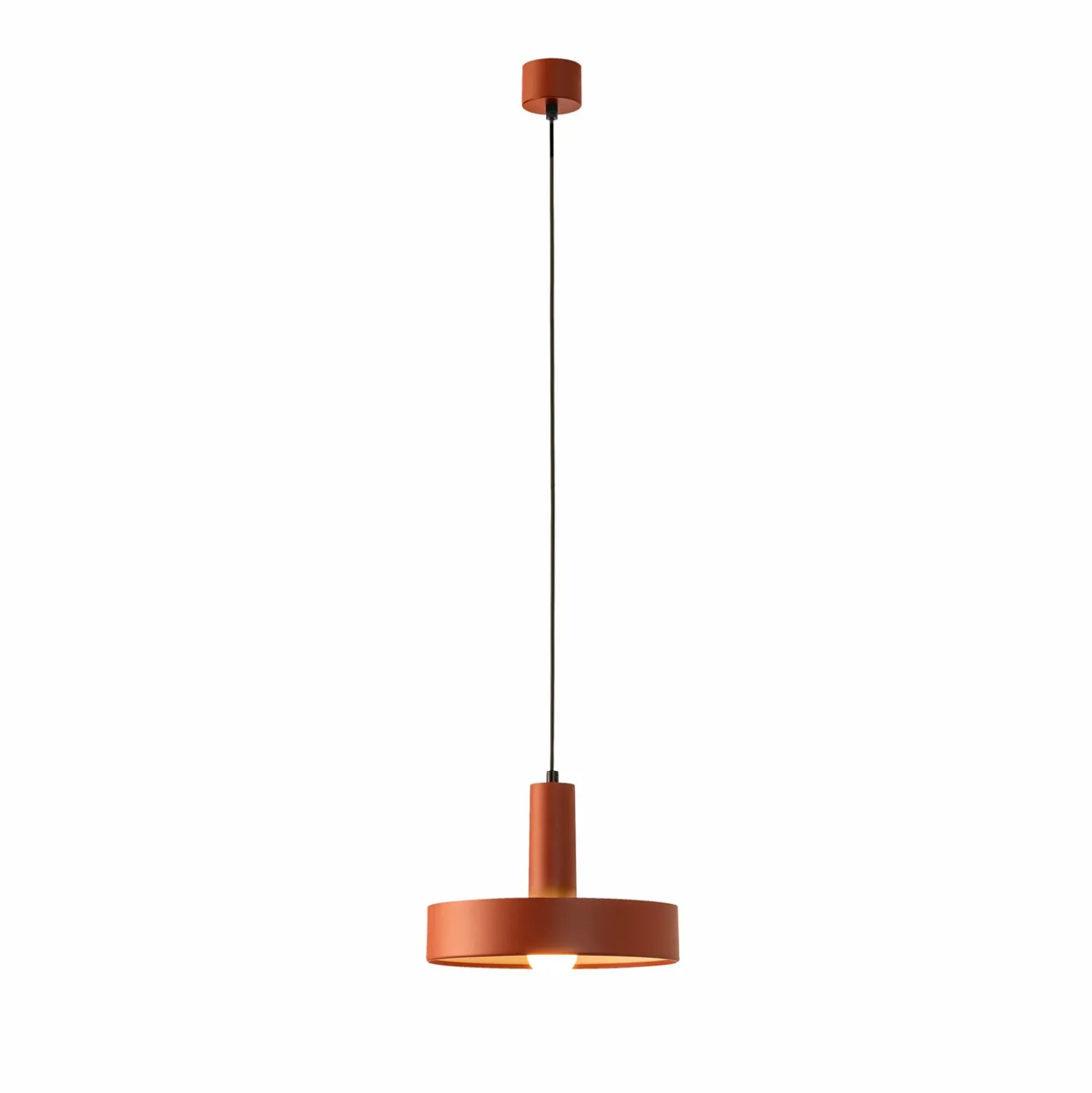 Lámpara colgante LEDS-C4 Keops 1, terracota mate, Ø 28 cm, aluminio