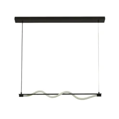 Lámpara colgante LED Serpent, blanco/negro, metal, atenuable