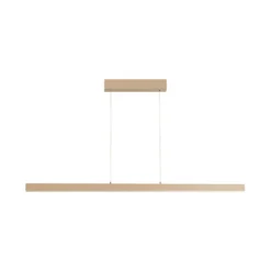 Lámpara colgante LED Silvano, arena, longitud 115 cm, CCT, regulador táctil