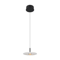 Lámpara colgante LED Sirena, blanca, Ø 20 cm, cristal, CCT