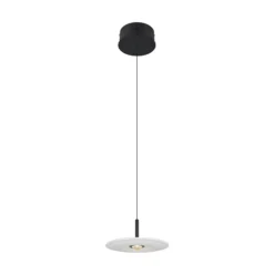 Lámpara colgante LED Sirena, blanca, Ø 20 cm, cristal, CCT
