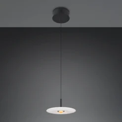 Lámpara colgante LED Sirena, blanca, Ø 20 cm, cristal, CCT