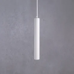 Lámpara colgante LED Slim, blanca, aluminio, 2700 K