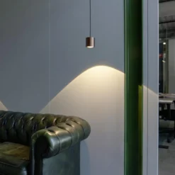 Lámpara colgante LED SLV Oculus, color cobre, Ø 9 cm, atenuable a luz cálida