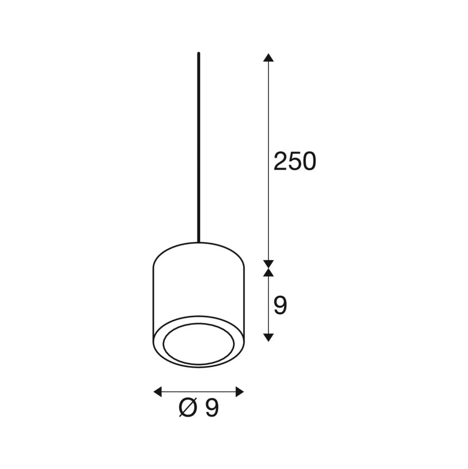 Lámpara colgante LED SLV Oculus, color cobre, Ø 9 cm, atenuable a luz cálida