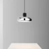 Lámpara colgante LED Stilnovo Trepiù, color cromo/negro, Ø 40 cm