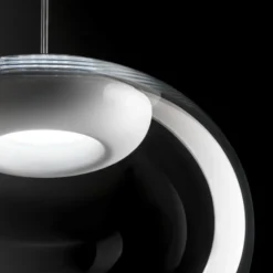 Lámpara colgante LED Stilnovo La Mariée transparente/blanca