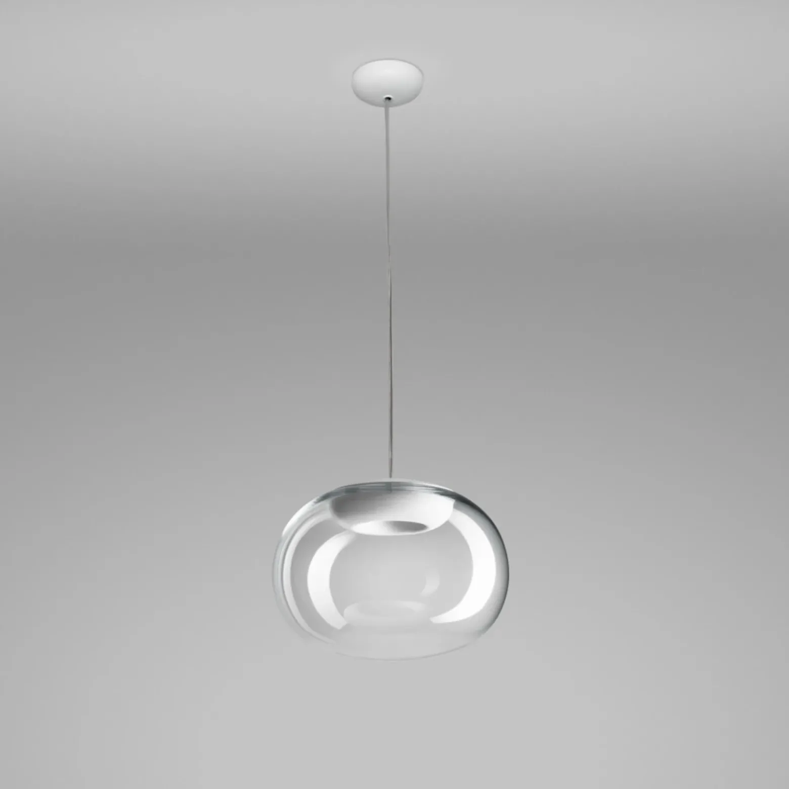 Lámpara colgante LED Stilnovo La Mariée transparente/blanca