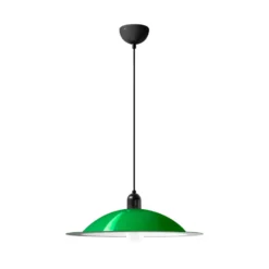 Lámpara colgante LED Stilnovo Lampiatta, Ø 50 cm, verde