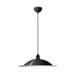 Lámpara colgante LED Stilnovo Lampiatta, Ø 50 cm, negro