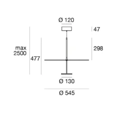 lámpara colgante LED Stilo_P, blanca, Ø 55 cm, IP40