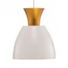 Lámpara colgante LED Studio Line 51277, blanco/latón, Ø 20 cm