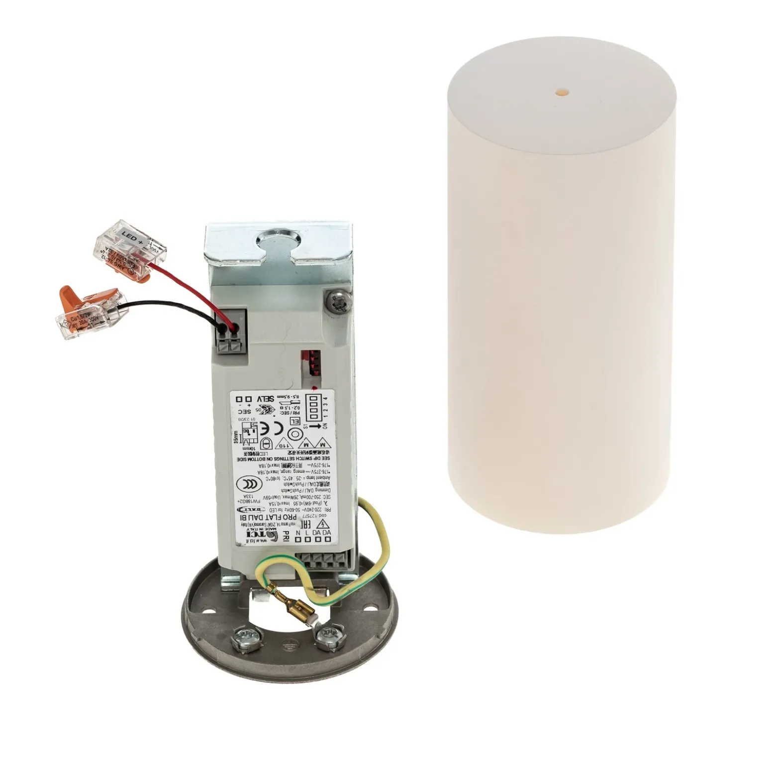 Lámpara colgante LED Studio Line 51277, blanco/latón, Ø 20 cm