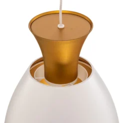 Lámpara colgante LED Studio Line 51277, blanco/latón, Ø 20 cm