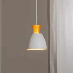 Lámpara colgante LED Studio Line 51277, blanco/latón, Ø 20 cm