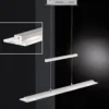 Lámpara colgante LED Tenso, níquel, 64 cm, metal, CCT, atenuador