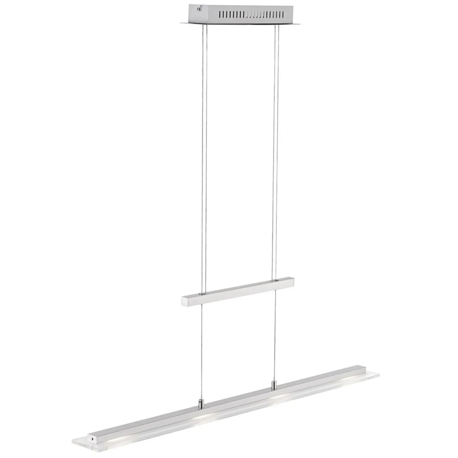 Lámpara colgante LED Tenso, níquel, 64 cm, metal, CCT, atenuador