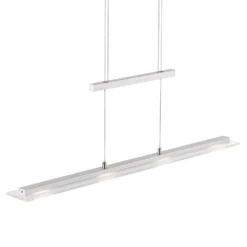 Lámpara colgante LED Tenso, níquel, 64 cm, metal, CCT, atenuador