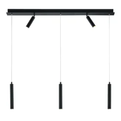 Lámpara colgante LED Tom, 5 luces, negro