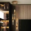 Lámpara colgante LED Twist, 3 luces Aluminio, metal, acrílico, color dorado