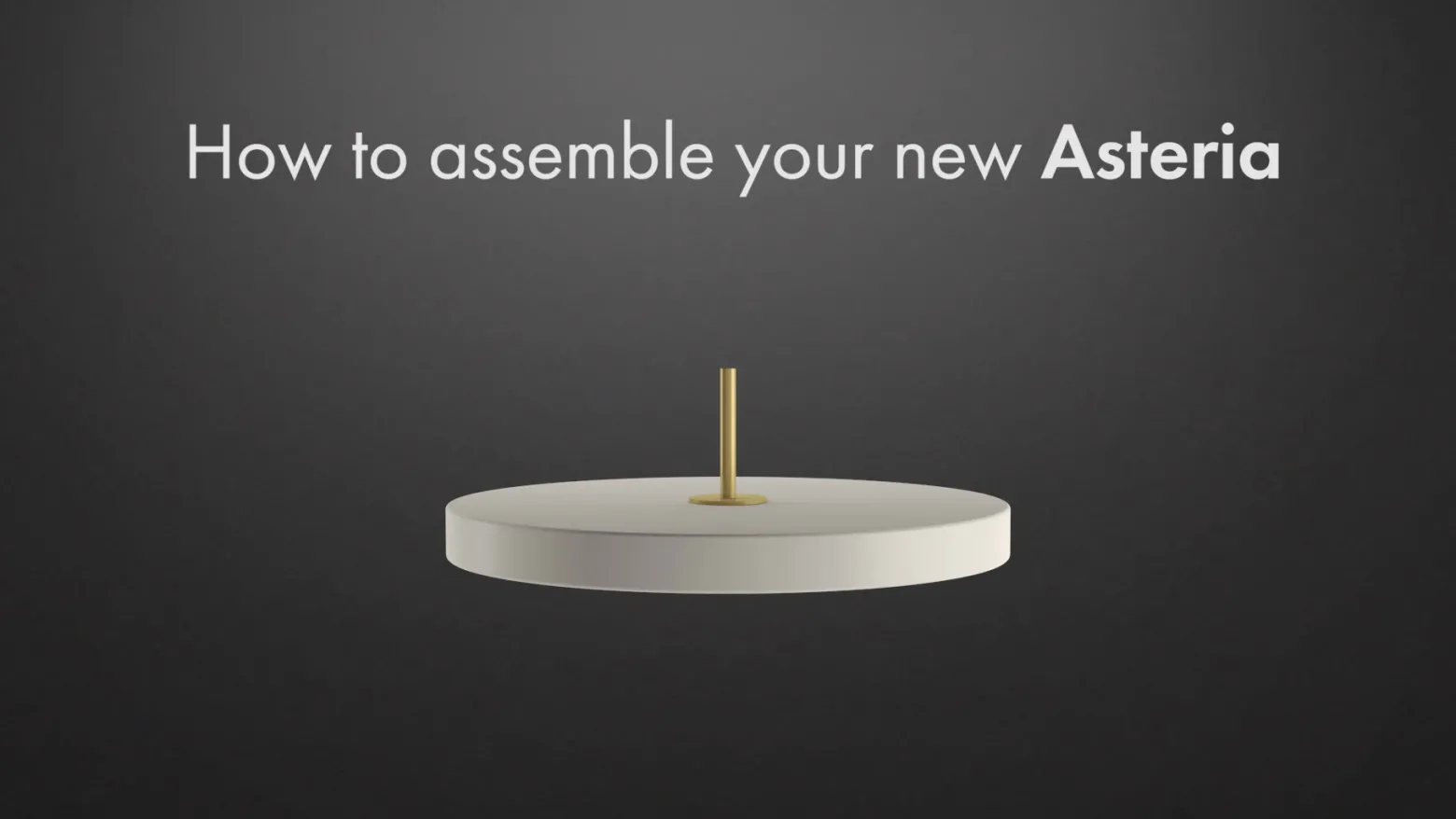Lámpara colgante LED UMAGE Asteria Mini, blanco perla/latón, Ø 31 cm