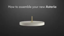 Lámpara colgante LED UMAGE Asteria Mini, antracita/latón Ø 31 cm
