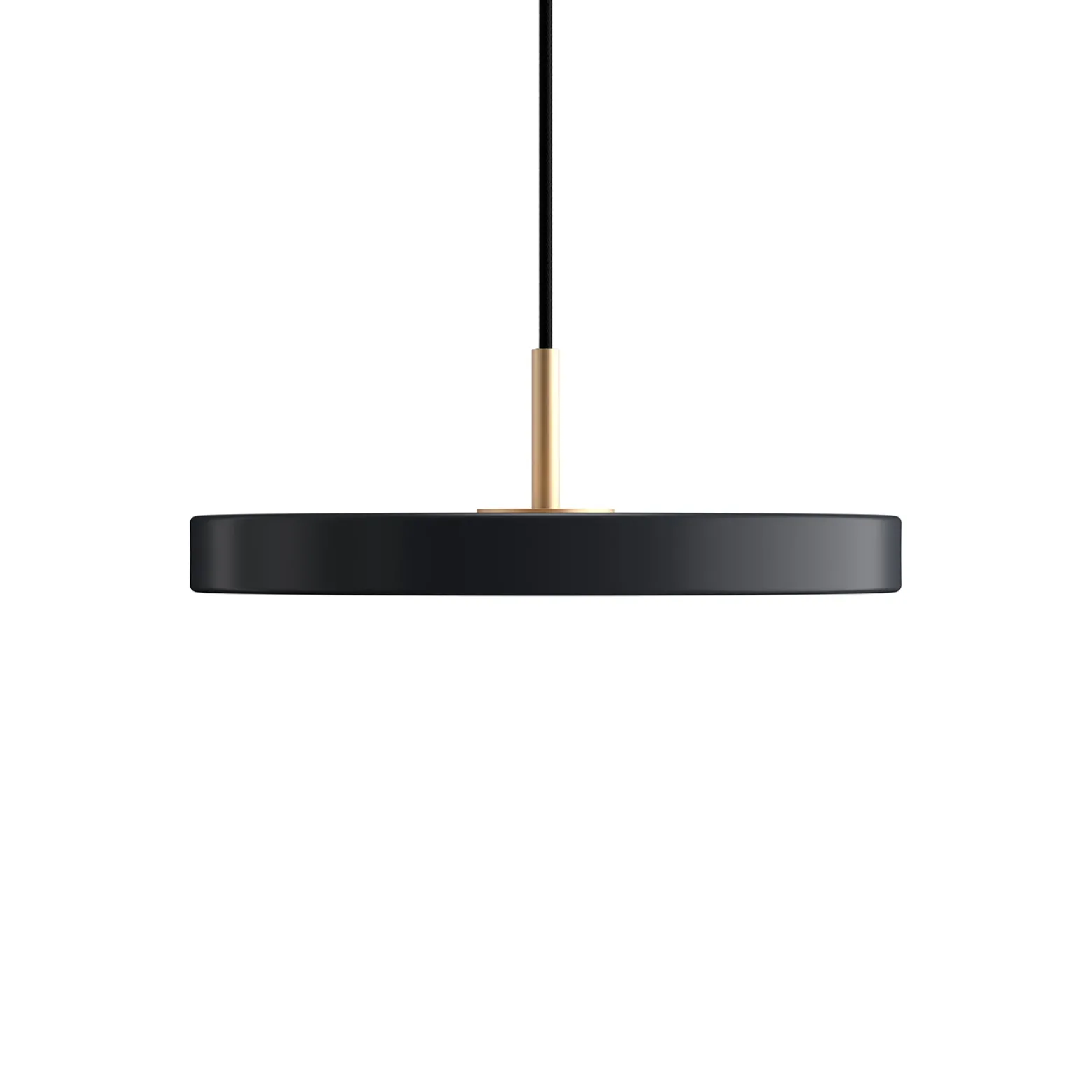 Lámpara colgante LED UMAGE Asteria Mini, antracita/latón Ø 31 cm