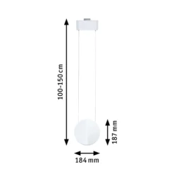 Lámpara colgante LED URail Alejandro de Paulmann, blanco señal, 4000 K,
