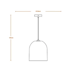 Lámpara colgante LEDVANCE Ball Bell, Ø 26 cm, marrón, cartón ondulado