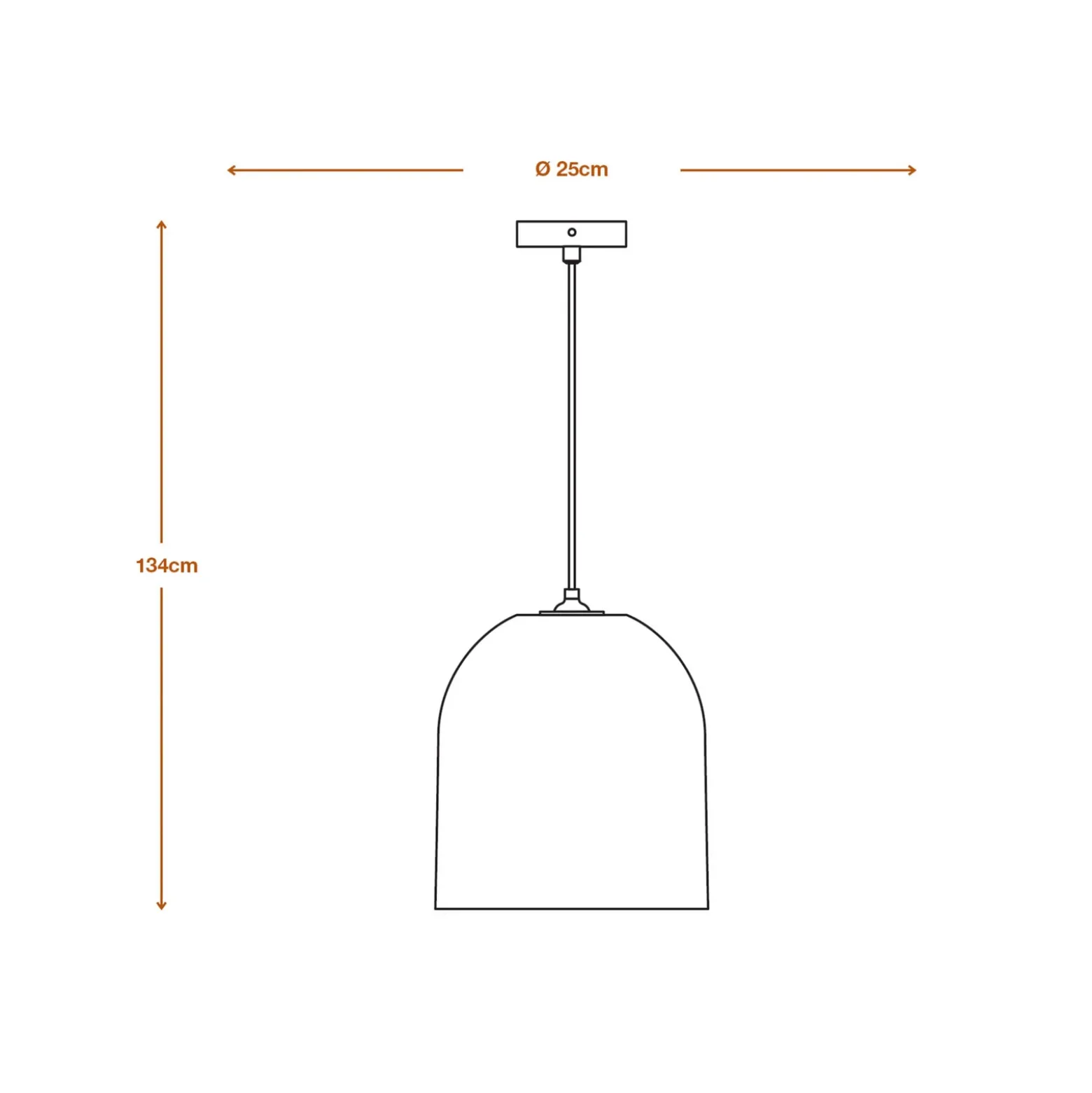 Lámpara colgante LEDVANCE Ball Bell, Ø 26 cm, marrón, cartón ondulado