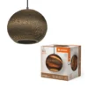 Lámpara colgante LEDVANCE Ball, Ø 26 cm, marrón, cartón ondulado, E27