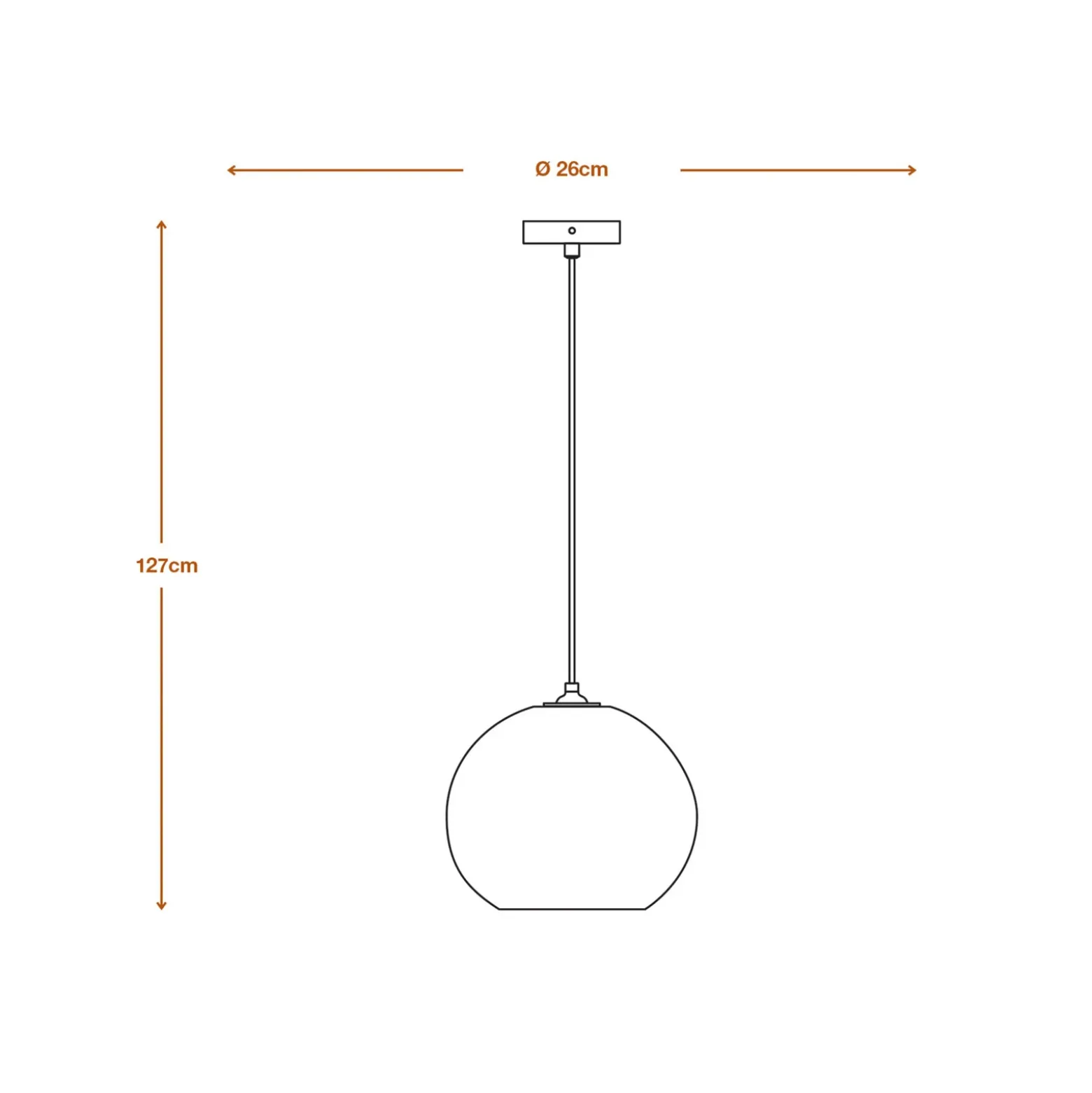 Lámpara colgante LEDVANCE Ball, Ø 26 cm, marrón, cartón ondulado, E27