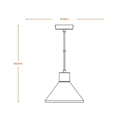 Lámpara colgante LEDVANCE Concrete Wood, Ø 22 cm, hormigón, gris