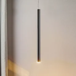 Lámpara colgante LED Varas, 1 luz, cromo