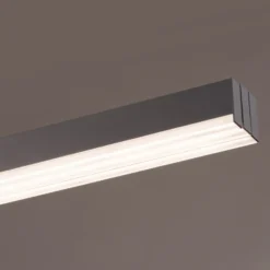 Lámpara colgante LED Vayana, gris, longitud 189 cm, regulador táctil CCT