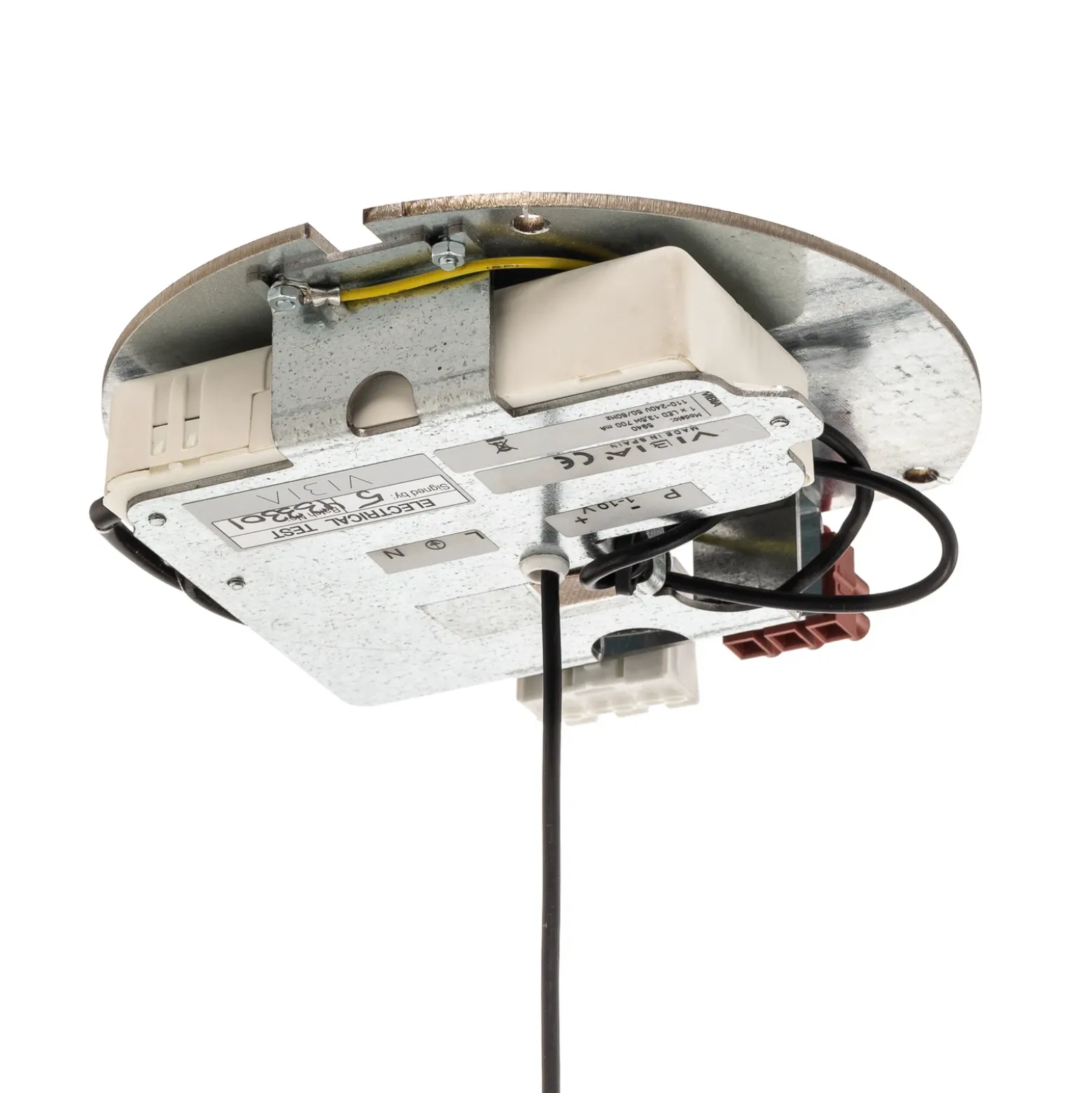 Lámpara colgante LED Vibia Flat 1 luz Ø 55 cm terracota