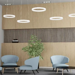 Lámpara colgante LED Vivy de Arcchio, Ø 38 cm, blanca, metal