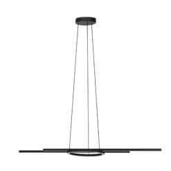 Lámpara colgante LED Zillerio-Z negro ZigBee CCT Dime