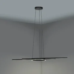 Lámpara colgante LED Zillerio-Z negro ZigBee CCT Dime