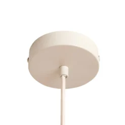 Lámpara colgante Libbie de Lindby, Ø 45 cm, lino, color crema