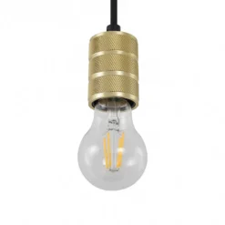 Lámpara colgante Linaro de Lindby, Ø 4,6 cm, dorada, monofásica, E27
