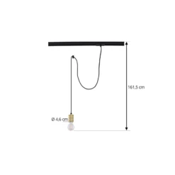 Lámpara colgante Linaro de Lindby, Ø 4,6 cm, dorada, monofásica, E27