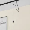 Lámpara colgante Linaro de Lindby, Ø 4,6 cm, negra, monofásica, E27