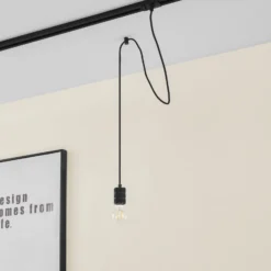 Lámpara colgante Linaro de Lindby, Ø 4,6 cm, negra, monofásica, E27
