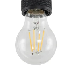 Lámpara colgante Linaro de Lindby, Ø 4,6 cm, negra, monofásica, E27