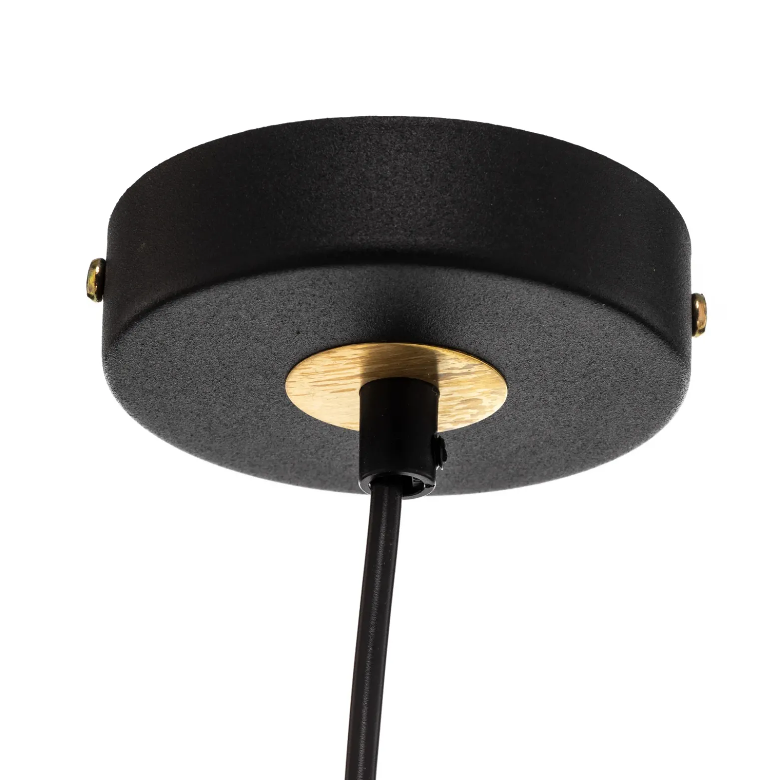 Lámpara colgante Lincoln, negro/dorado