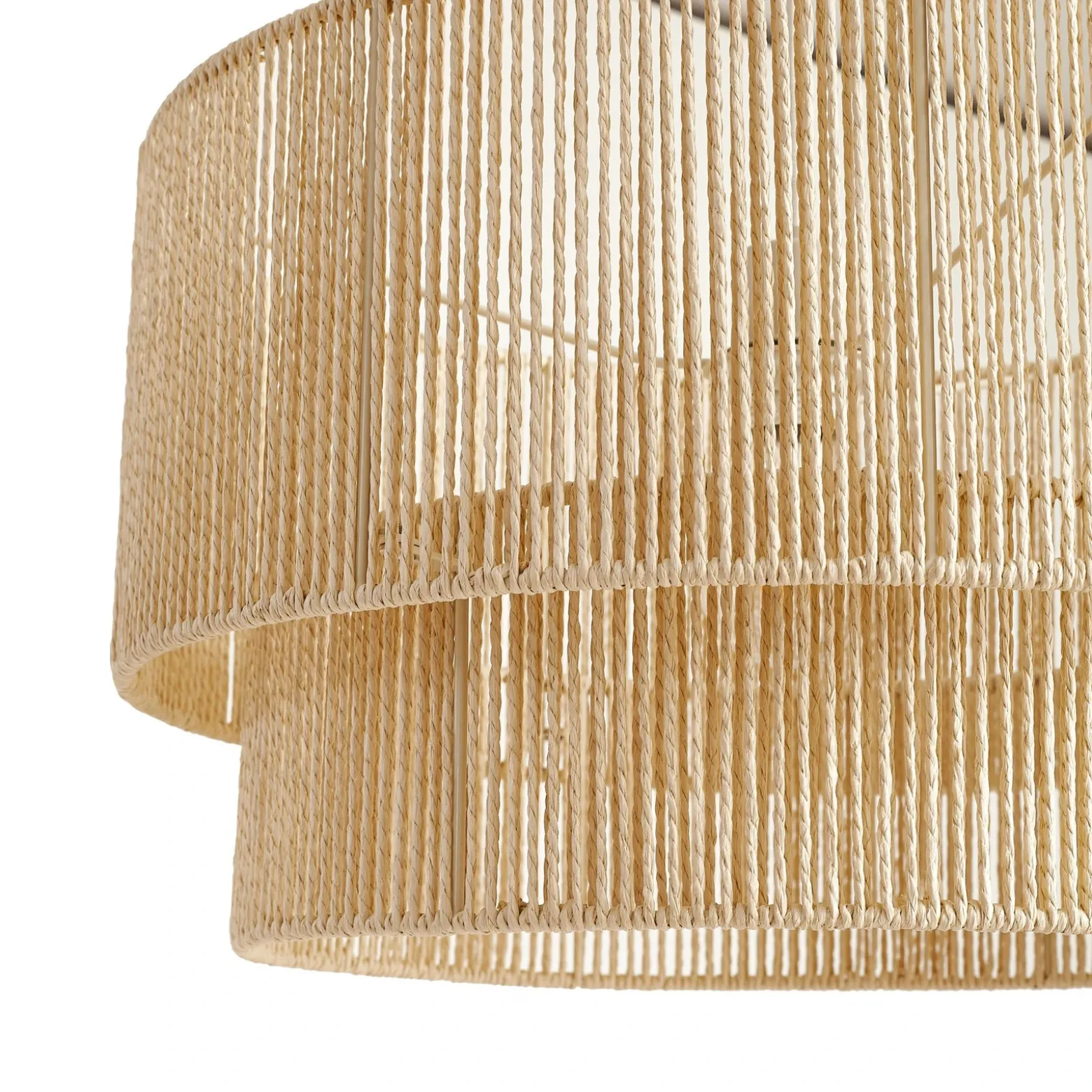 Lámpara colgante Lindby Anuva, Ø 45 cm, beige, papel, E27