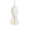 Lámpara colgante Lindby Aralena, blanca, 3 luces, longitud 92 cm